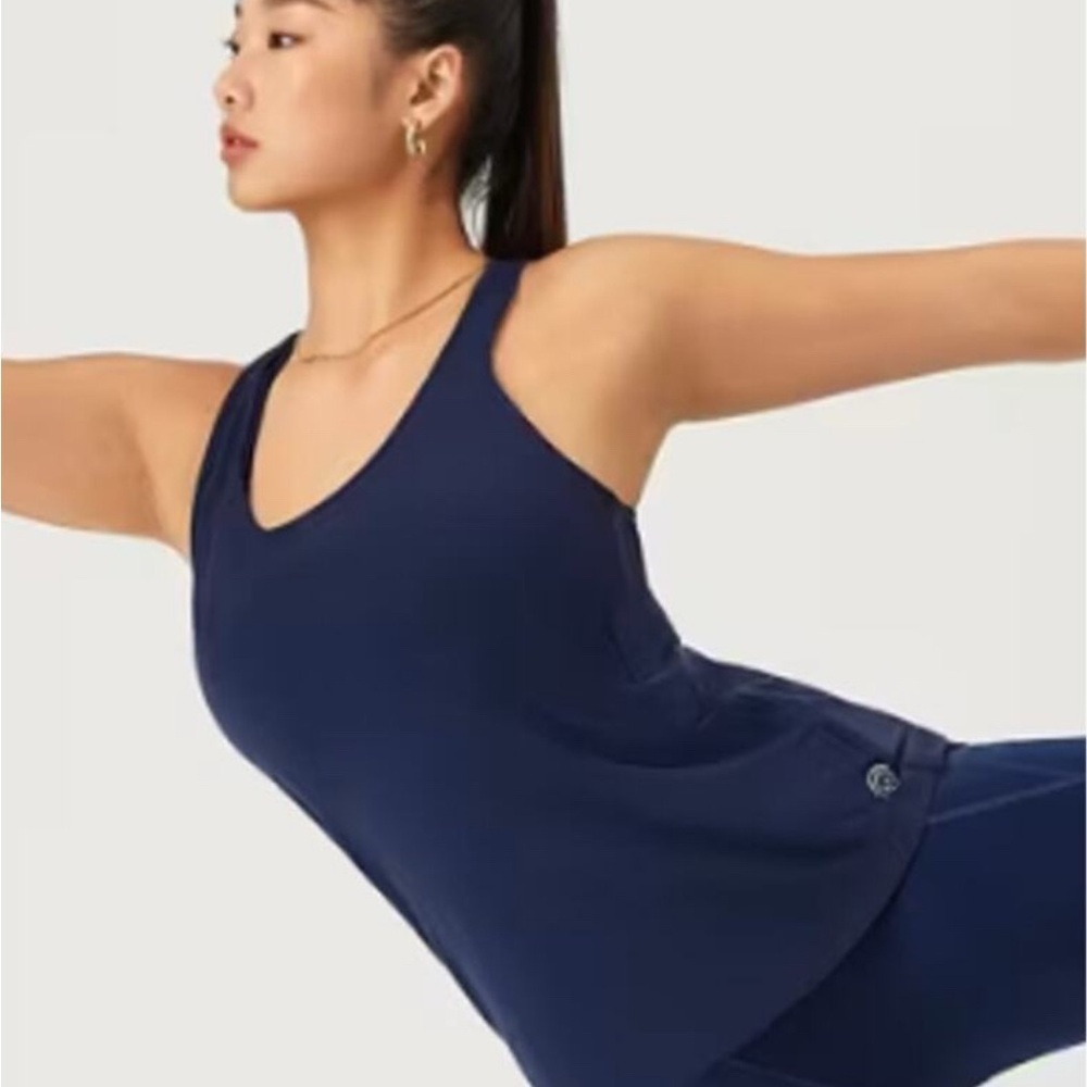 allbirds natural flow athletic tank top blue size small